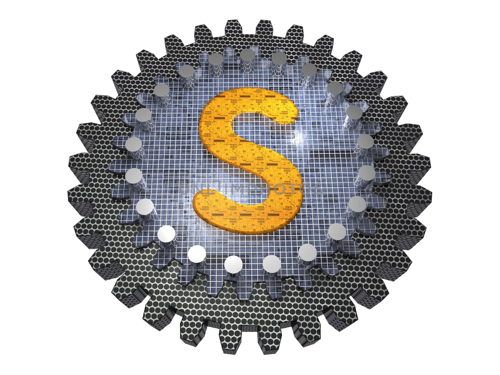Alphabet - Gear - Letter-S
