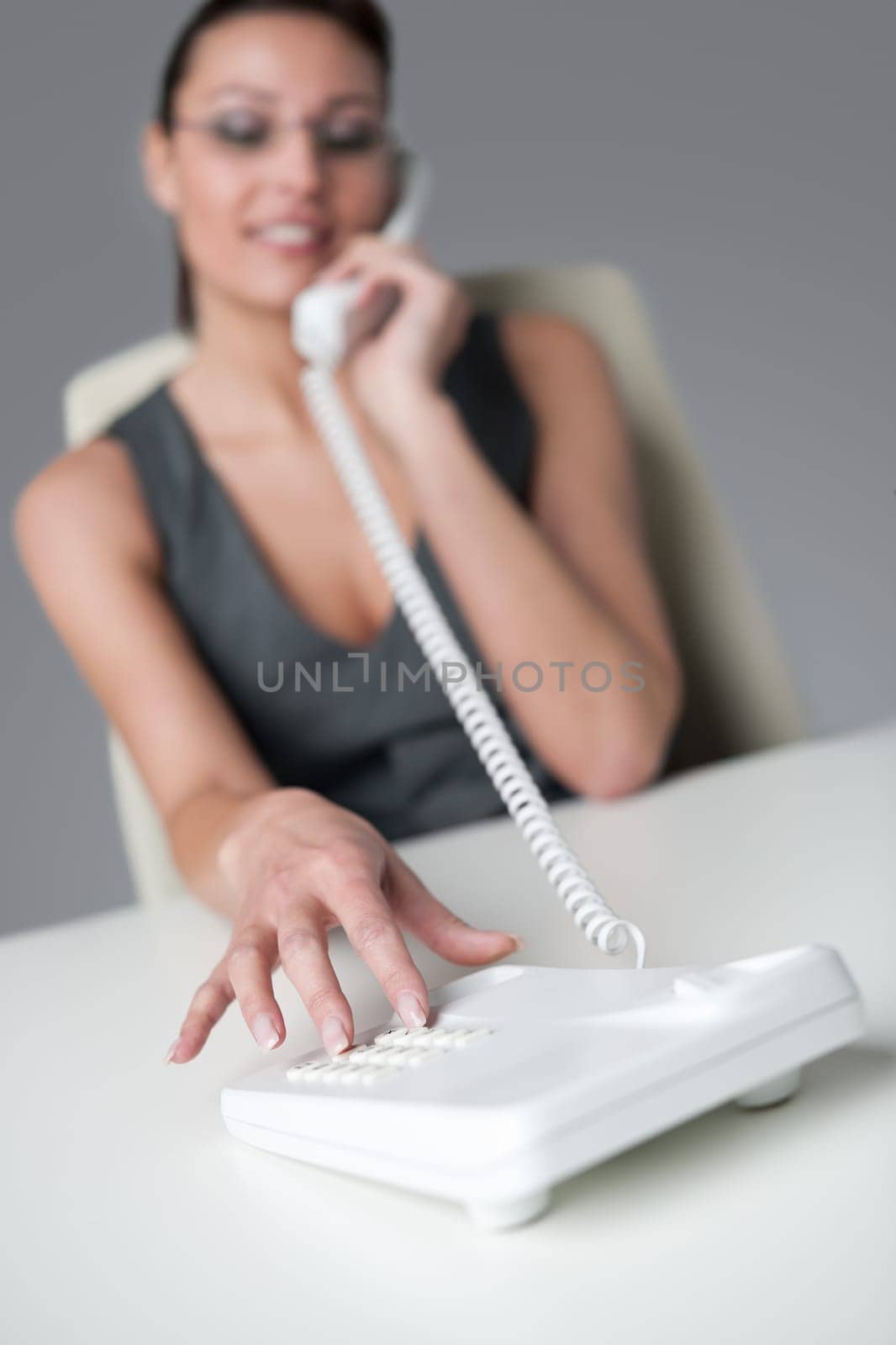Successfull business woman on the phone