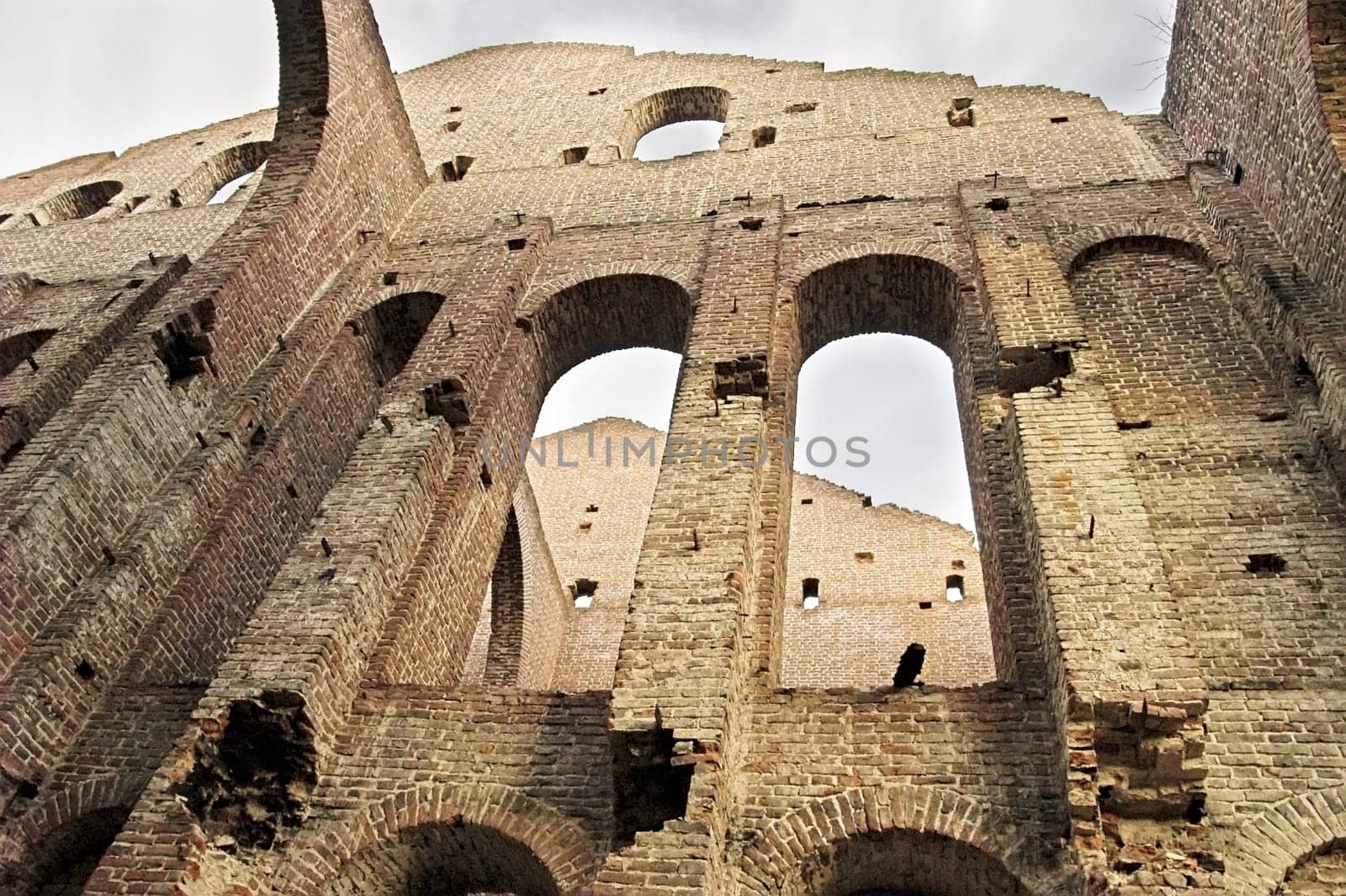 Ruins of Ancient Buildings on the New Holland Island in Saint Petersburg, Russia