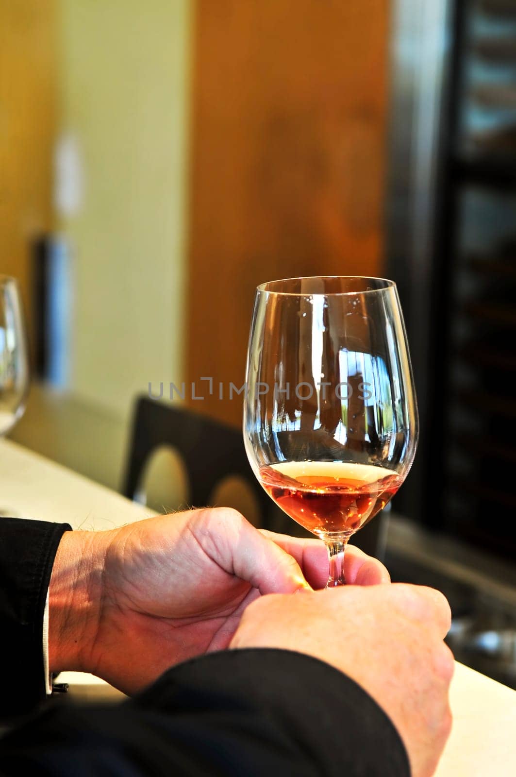 Rose wine glass