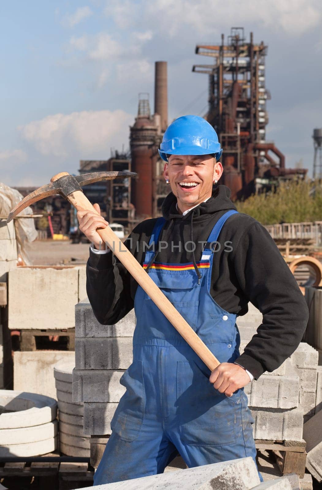Smiling worker