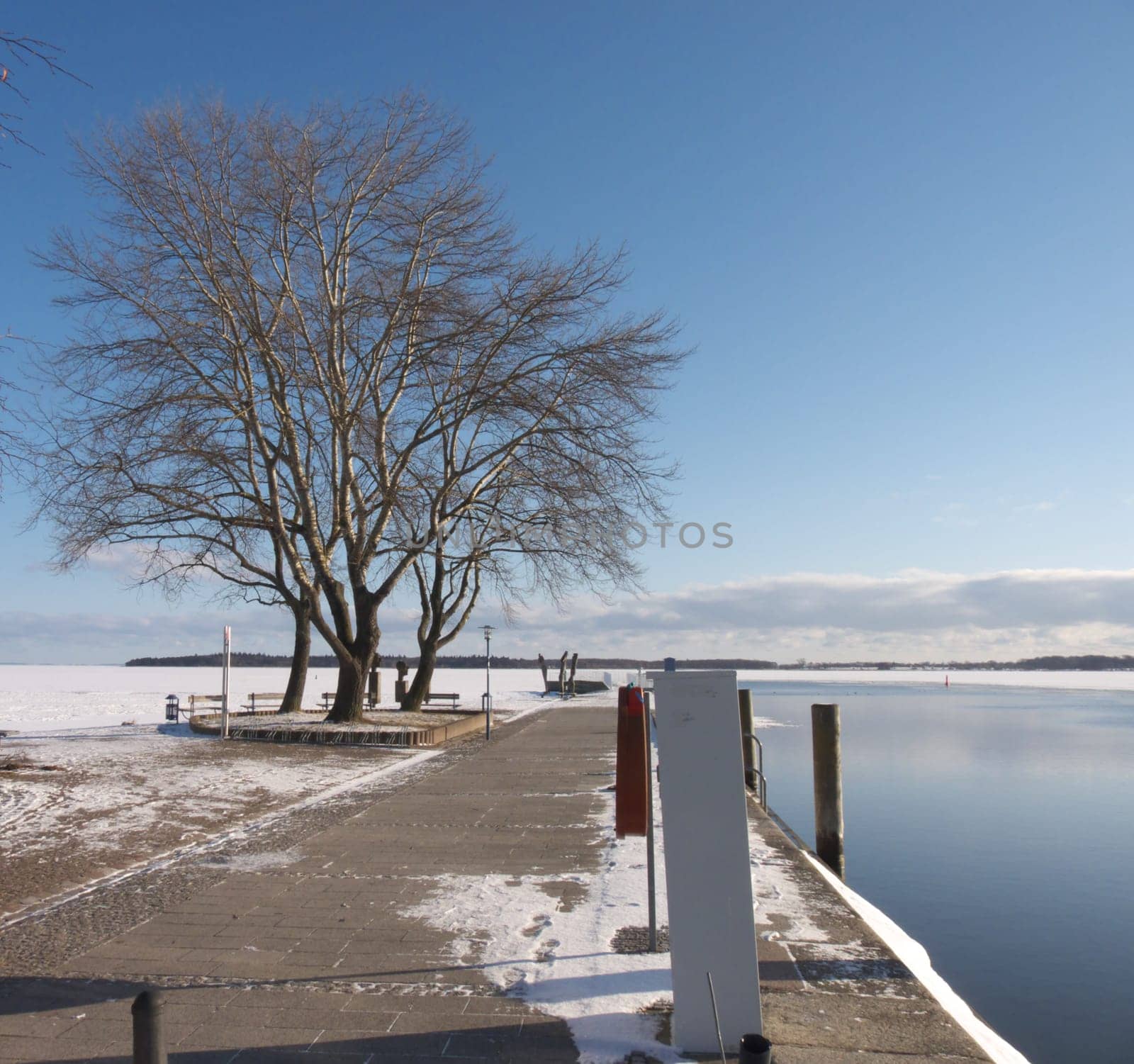 View of the frozen Baltic Sea