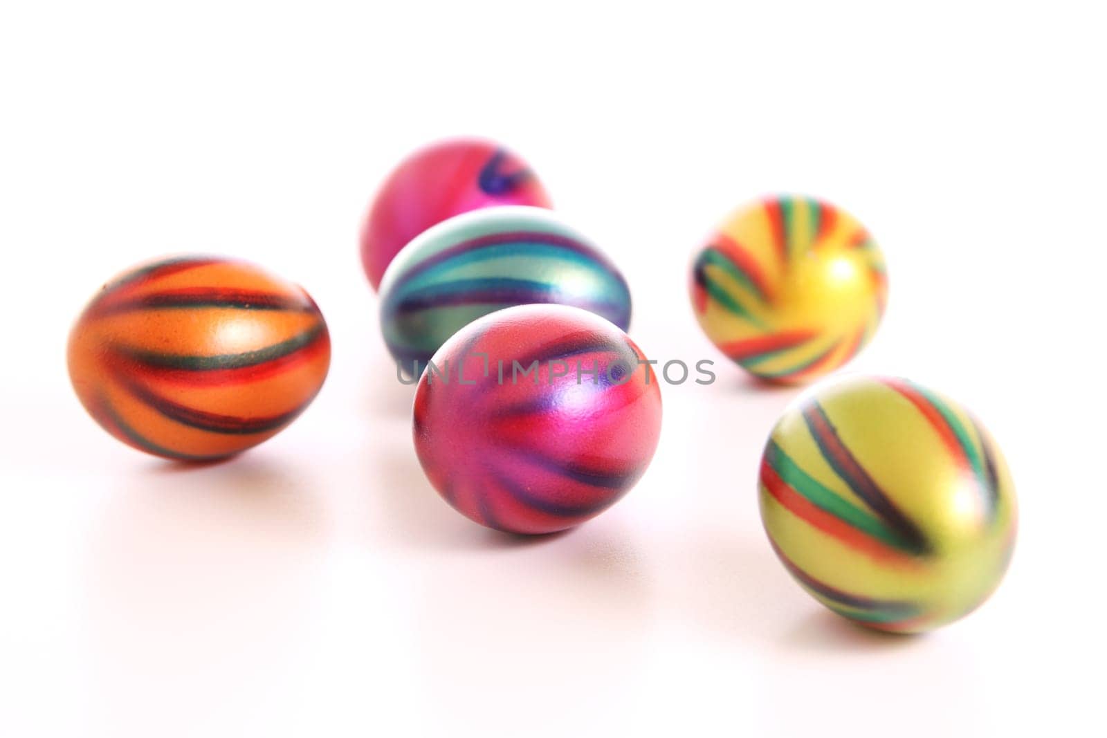Colorful,shiny Easter eggs