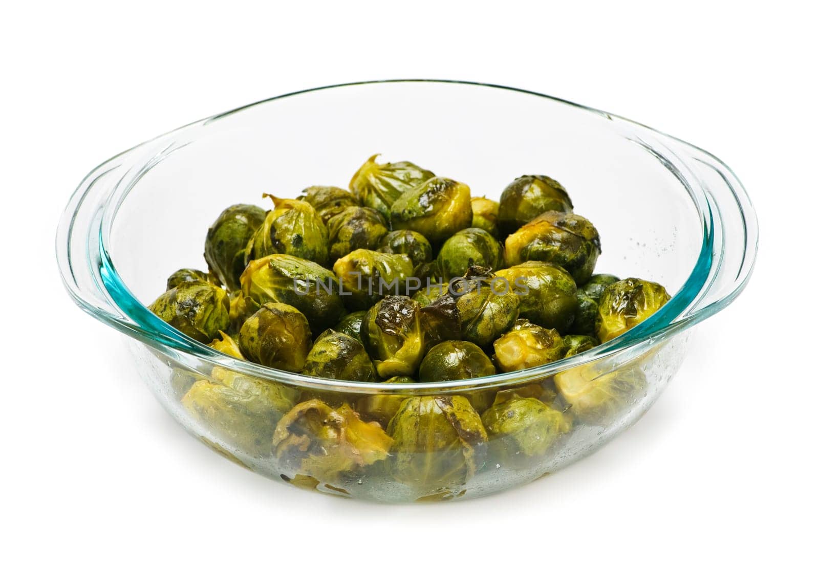 Casserole dish of brussels sprouts