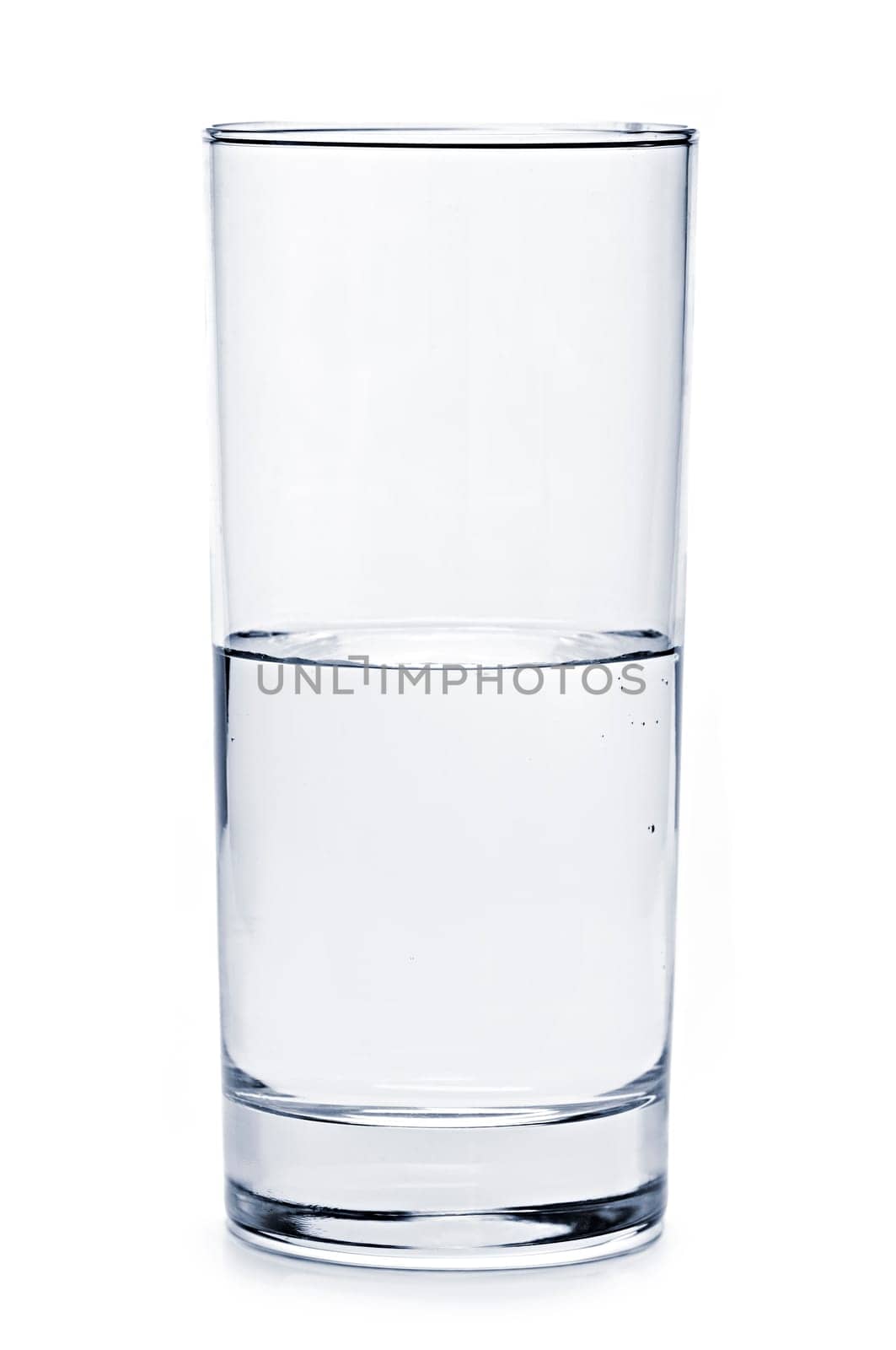 Half full glass of water