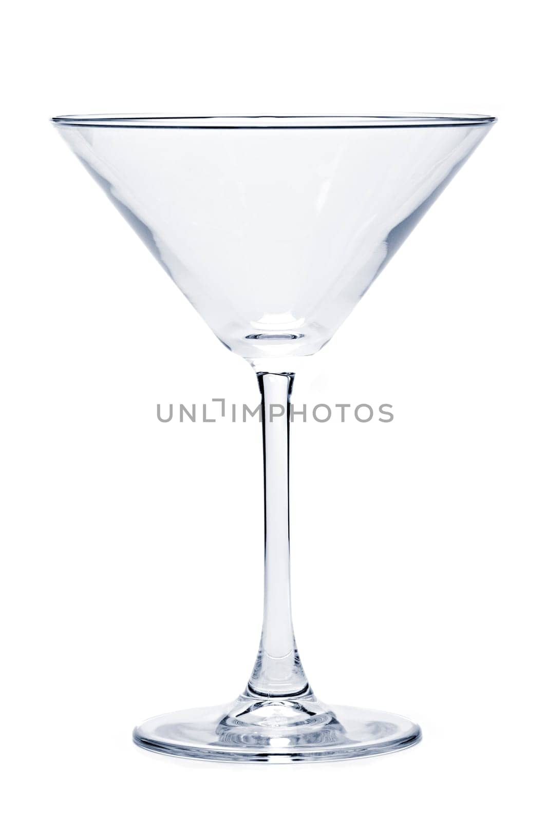 Empty martini glass