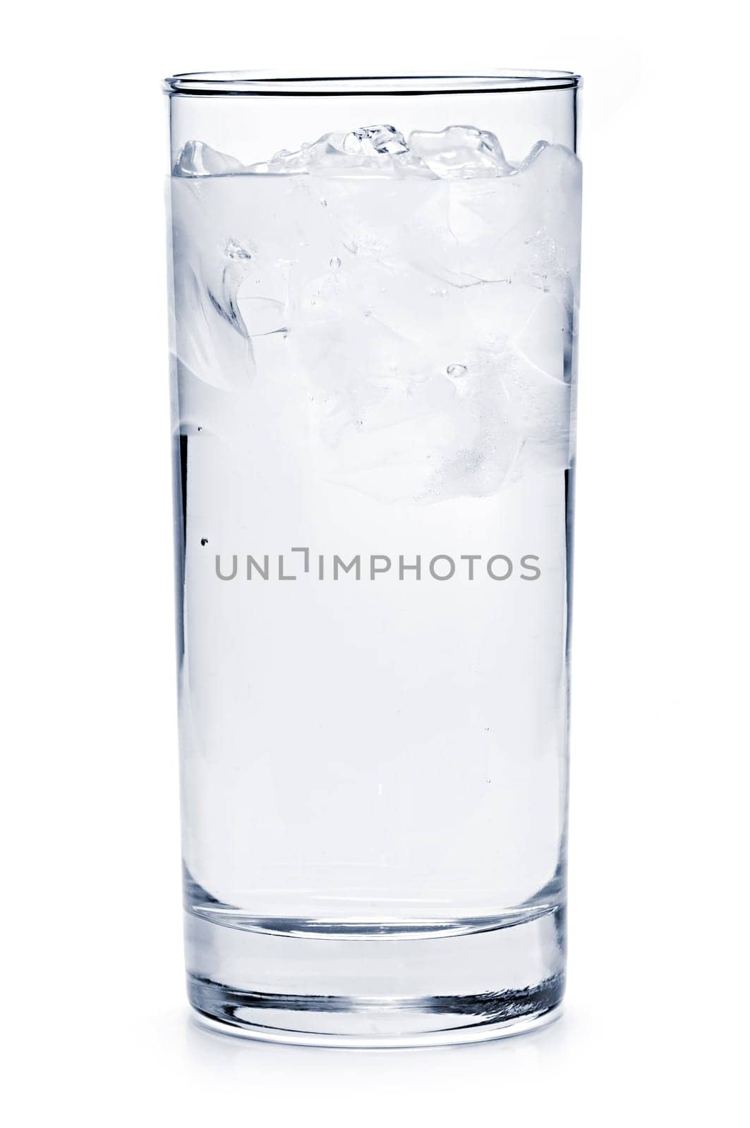 Full glass of ice water