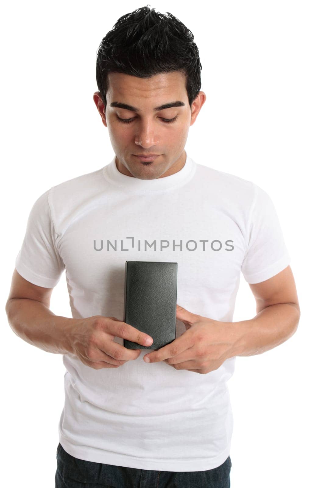 Man holding a box product