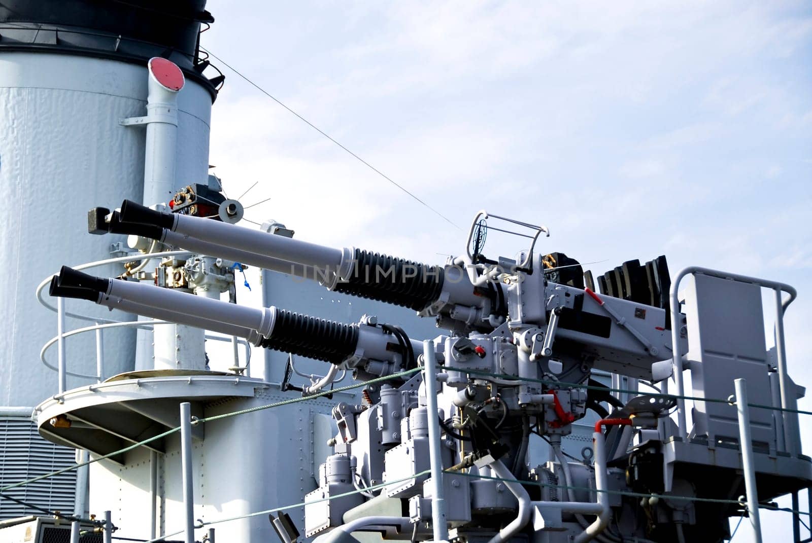 Guns on a ship