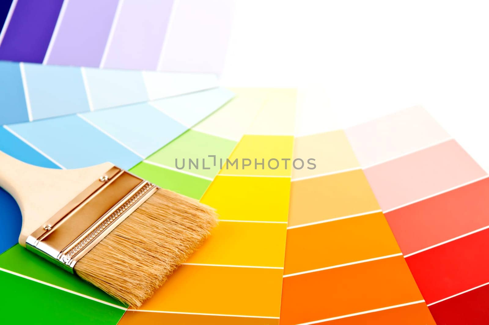 Paint brush with color cards