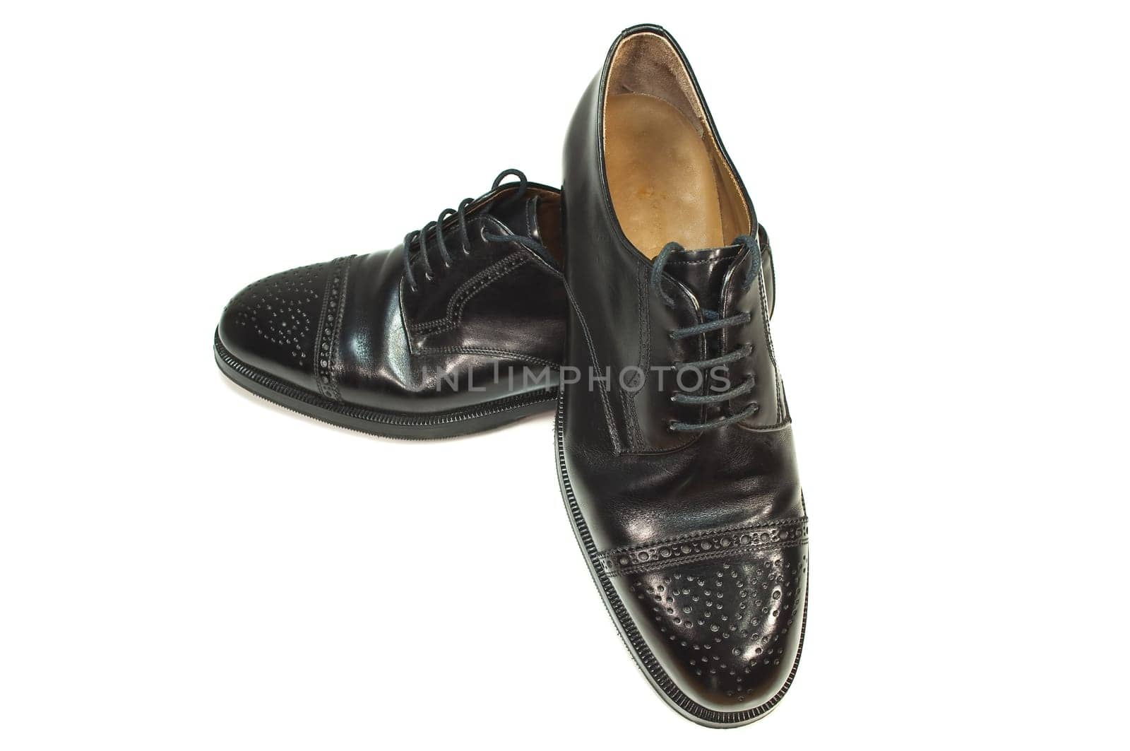 Black mens leather shoes