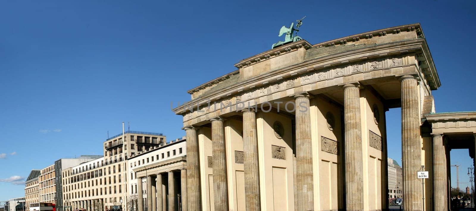 Panorama Brandenburg Gate in Berlin