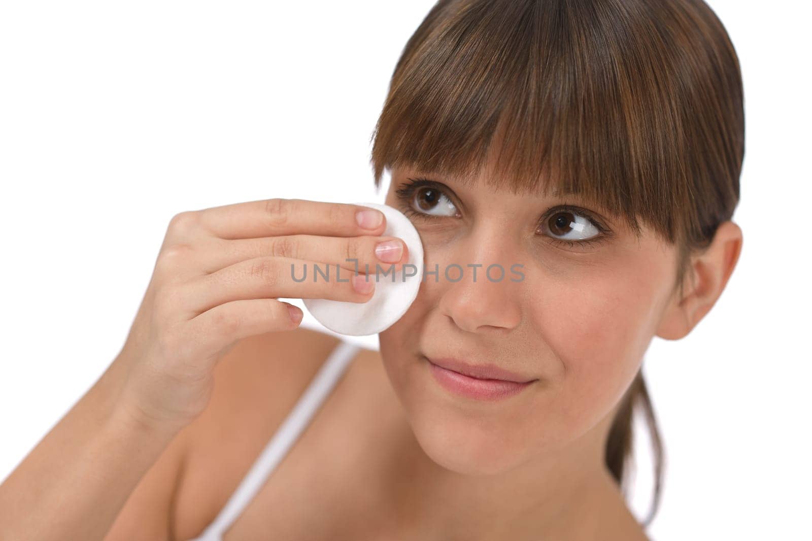 Body care - Female teenager clean face
