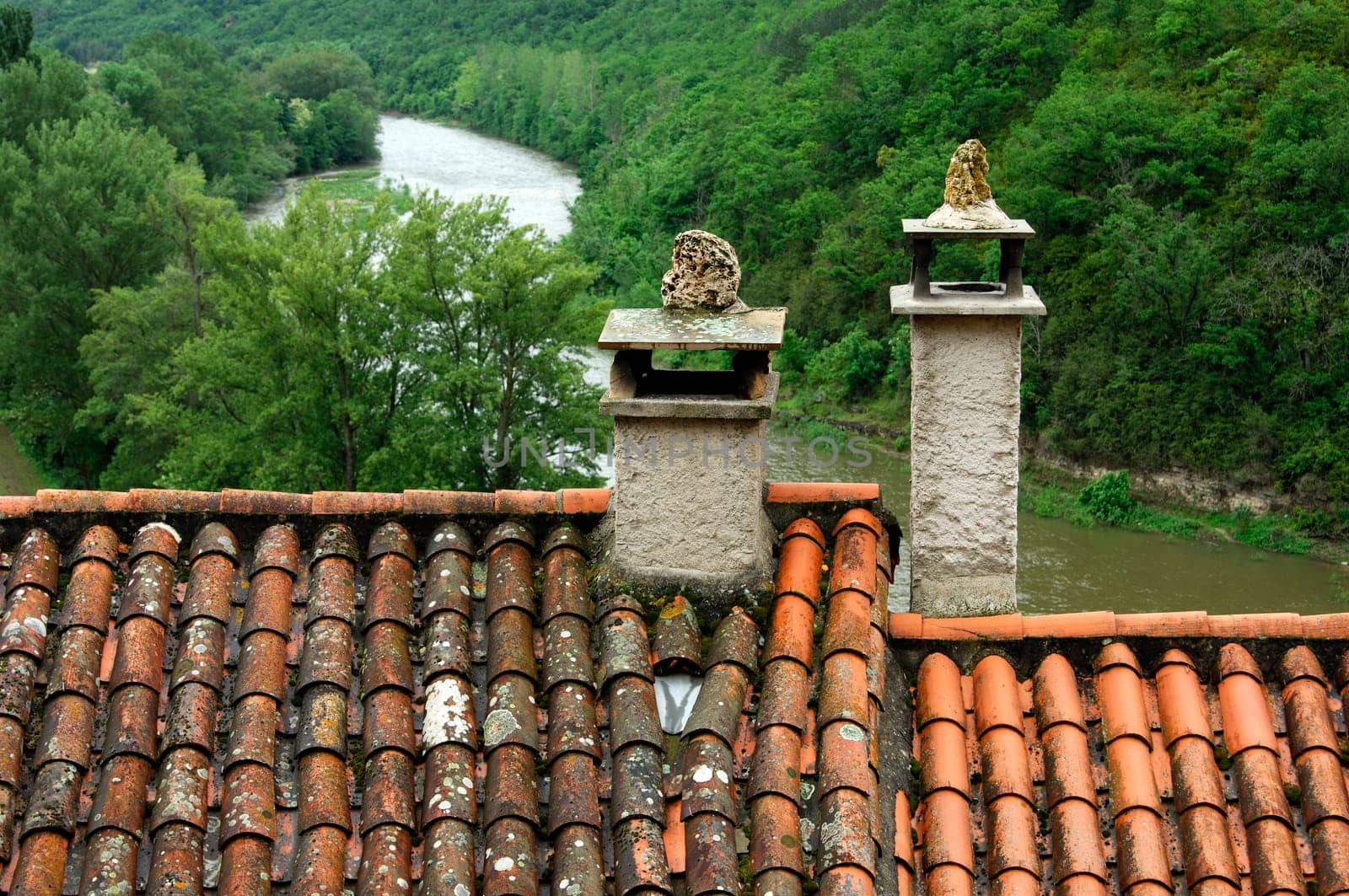 Chimneys in Peyre am Tarn,France