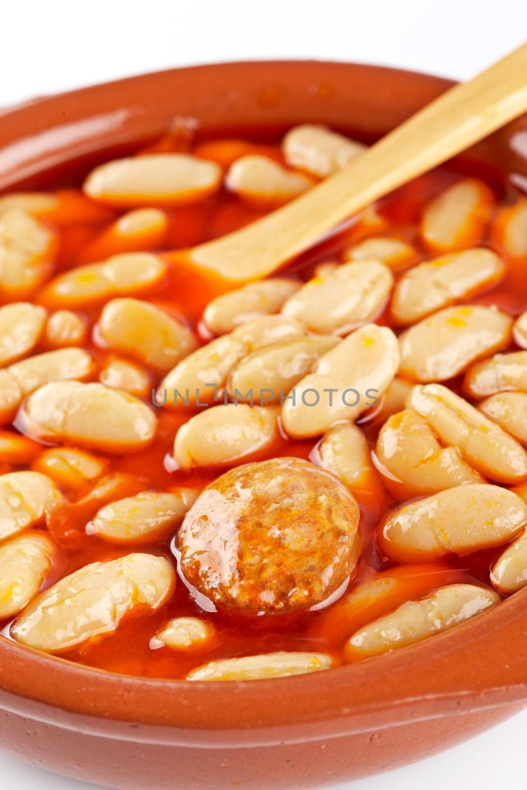Baked beans and chorizo in tomato sauce