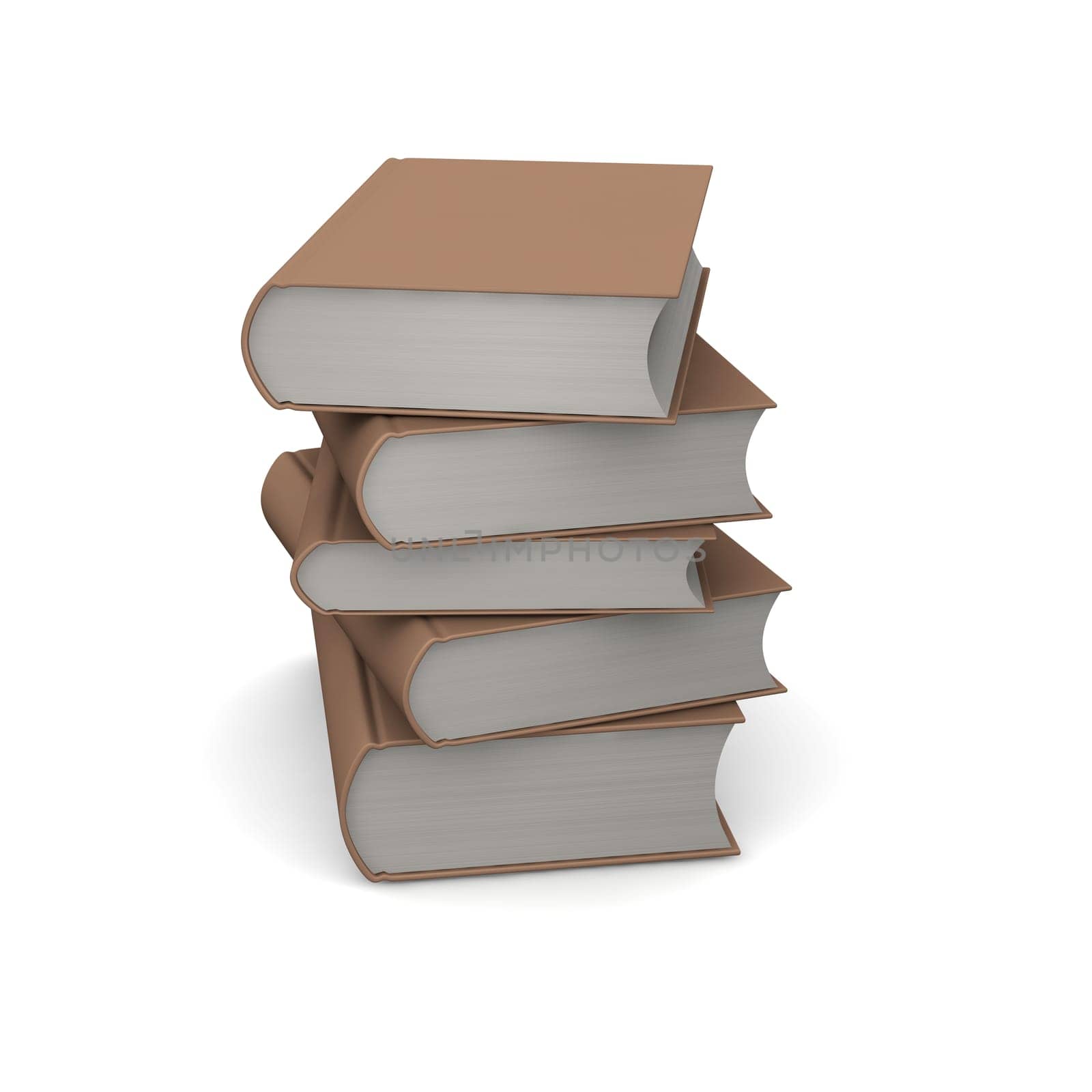 Stack of brown books