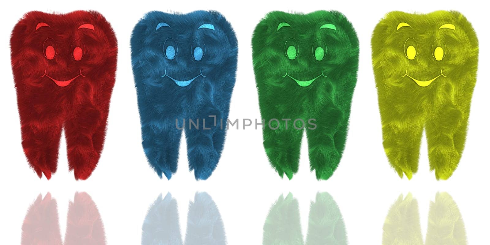 Children's teeth - insulated - 3D