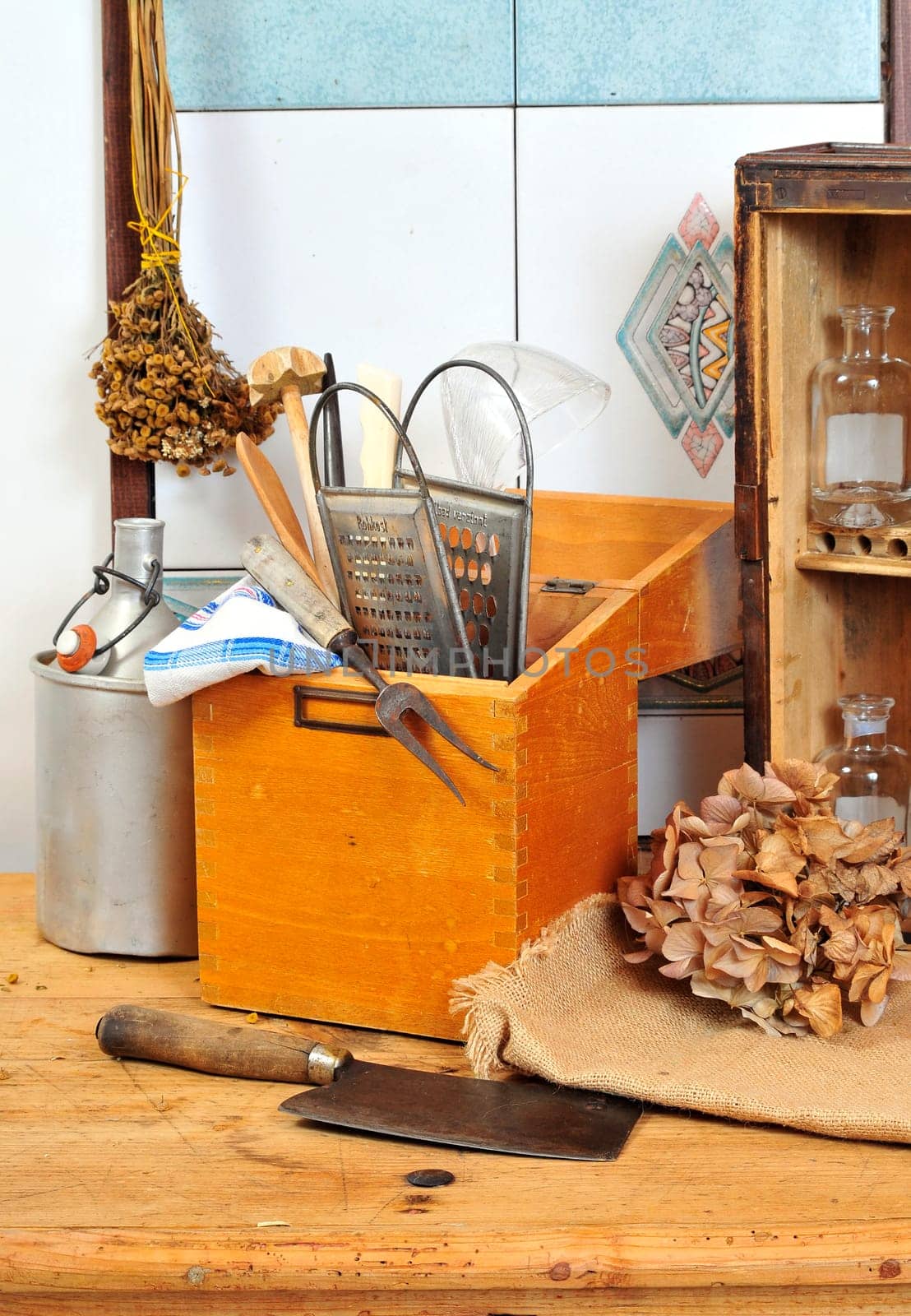 Country house kitchen old wood rustic