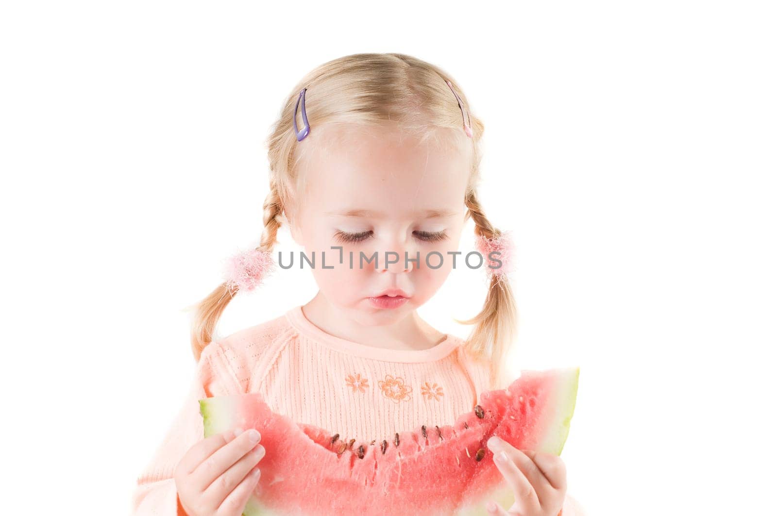 Girl eating watermelon