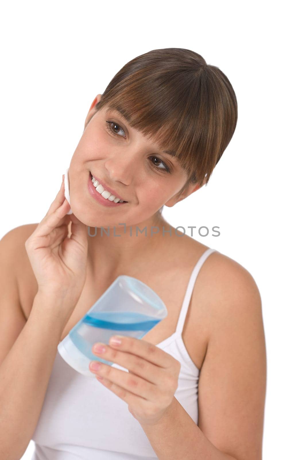 Body care - Female teenager clean face