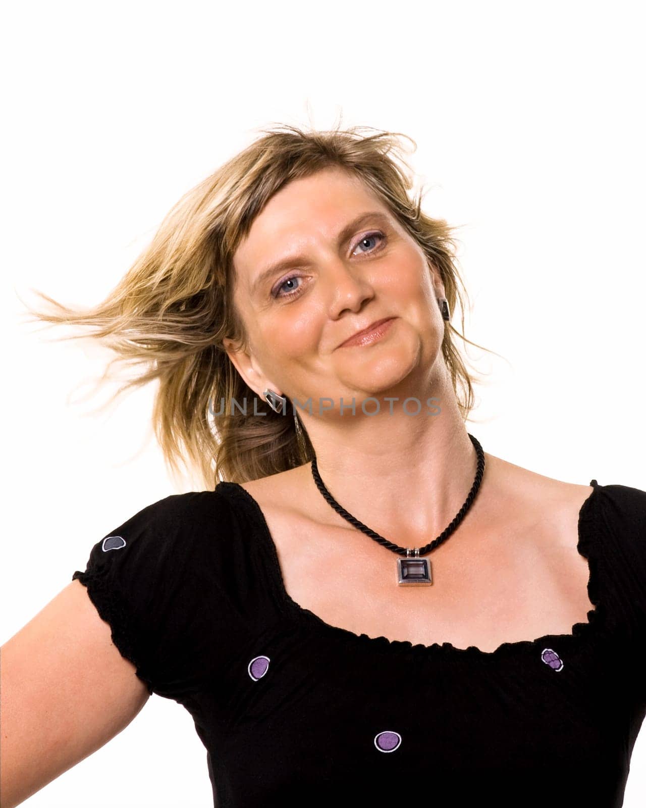 Beautiful middle aged woman posing