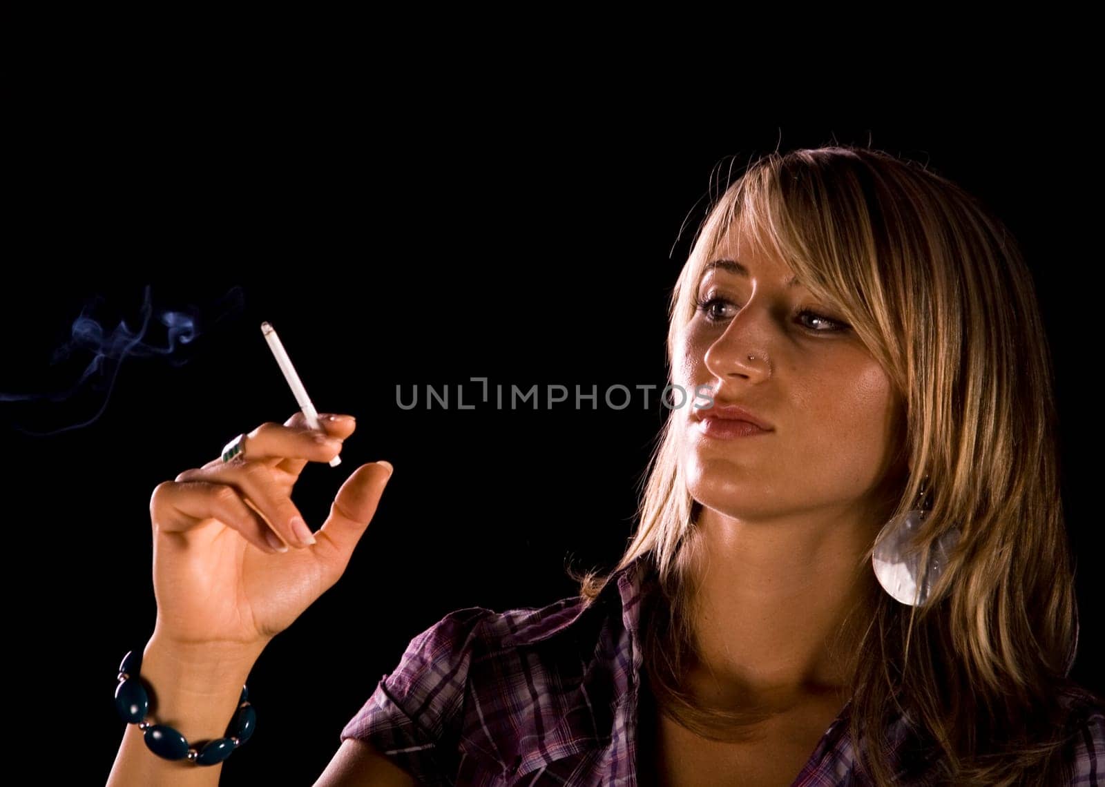 Young woman smoking