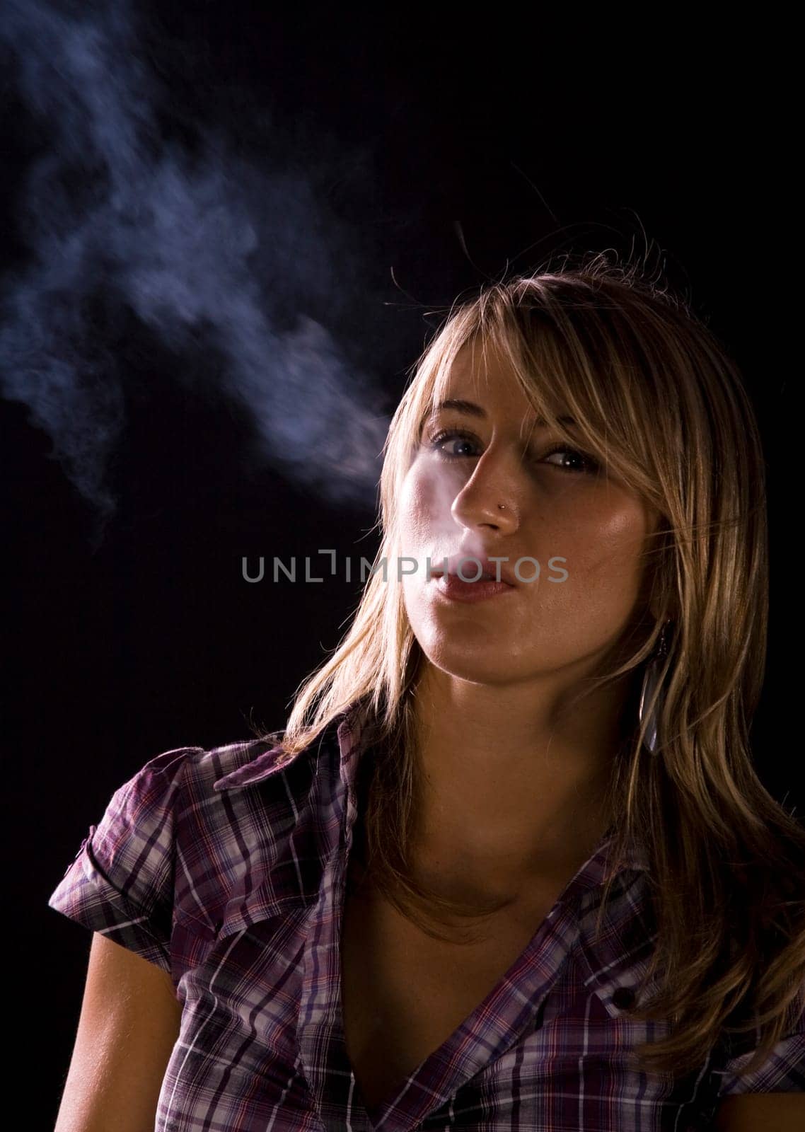 Young woman smoking