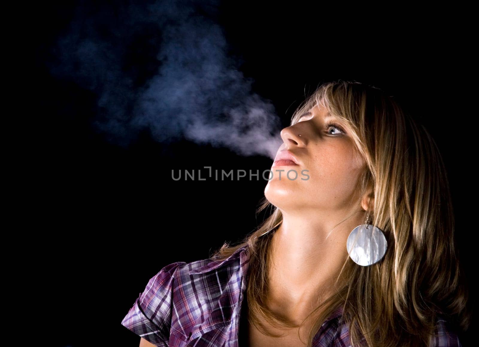 Young woman smoking