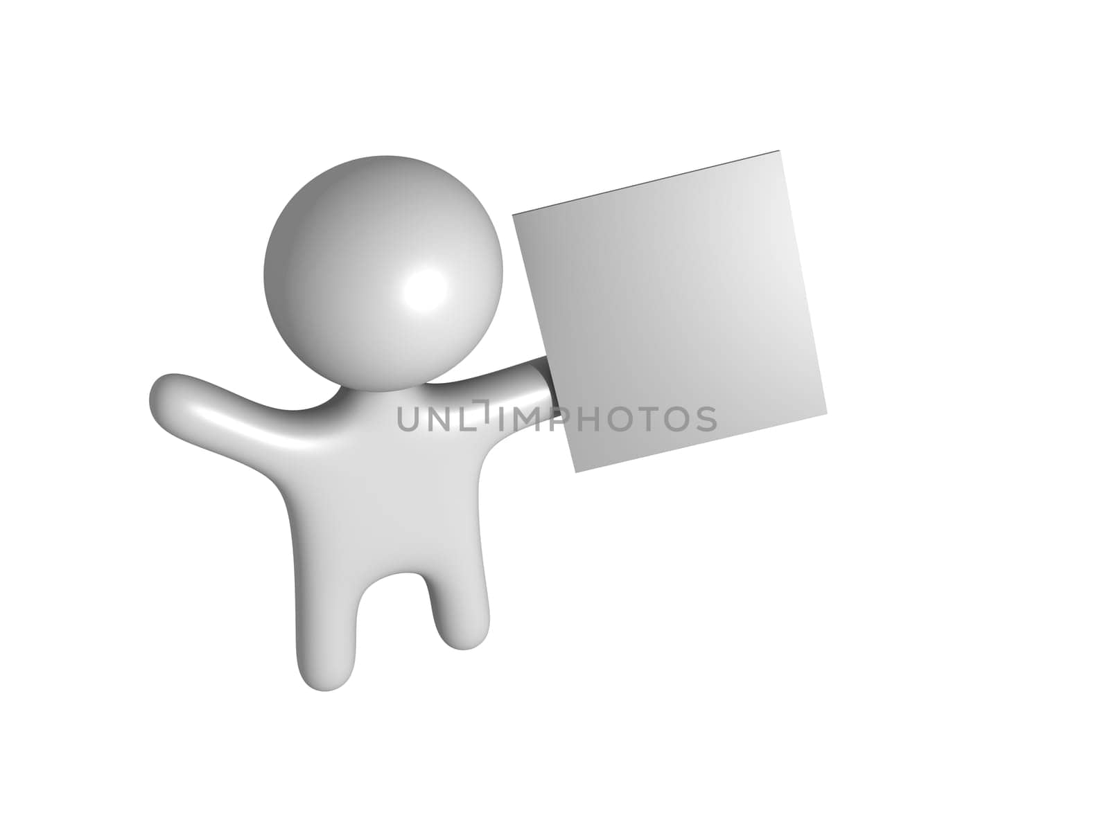 Male with 3d writable slip