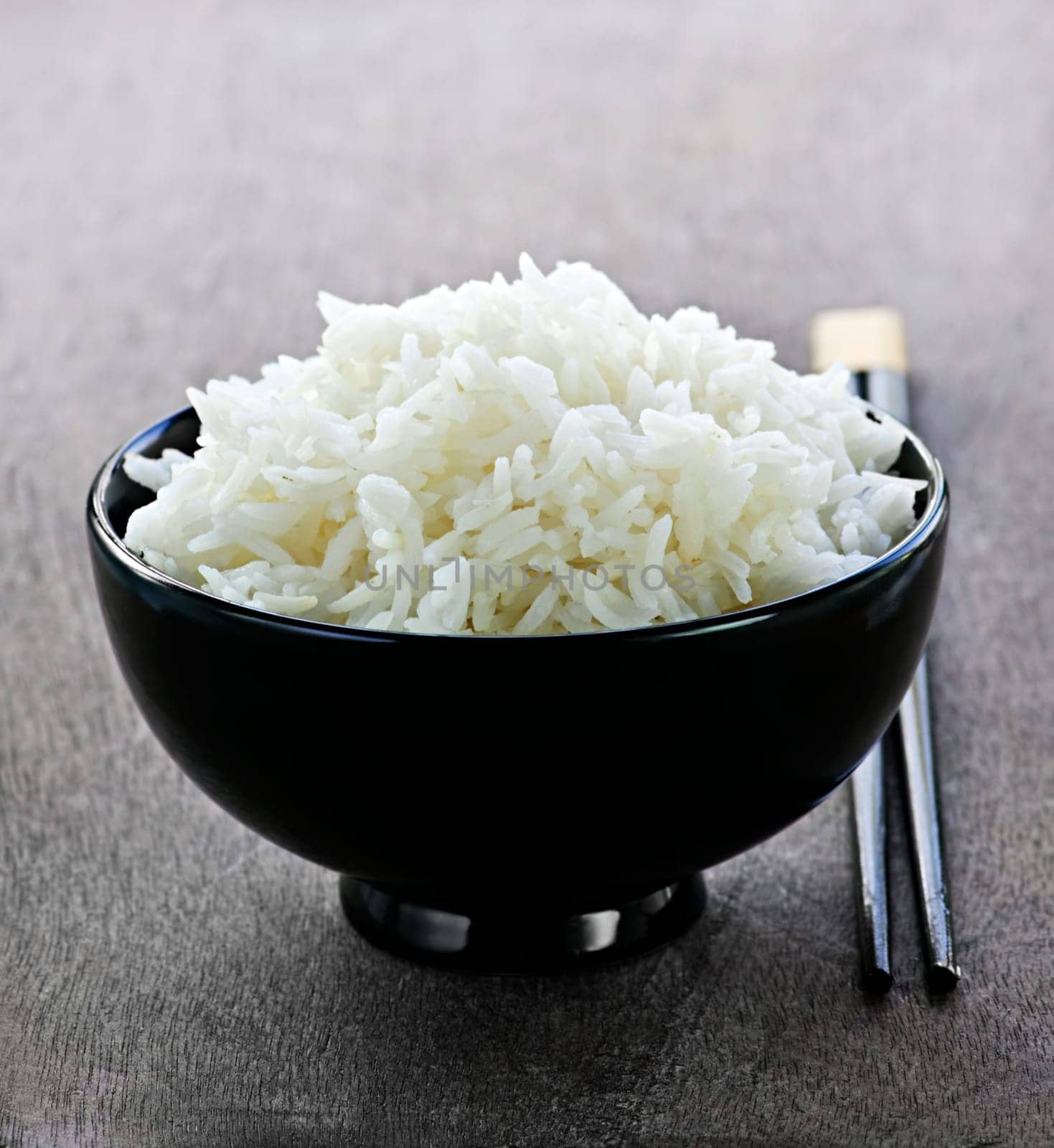 Rice bowl with chopsticks