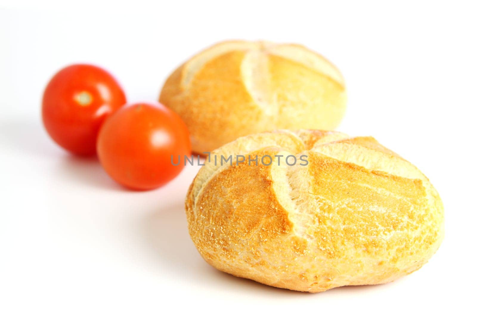 Bread roll with tomatoes
