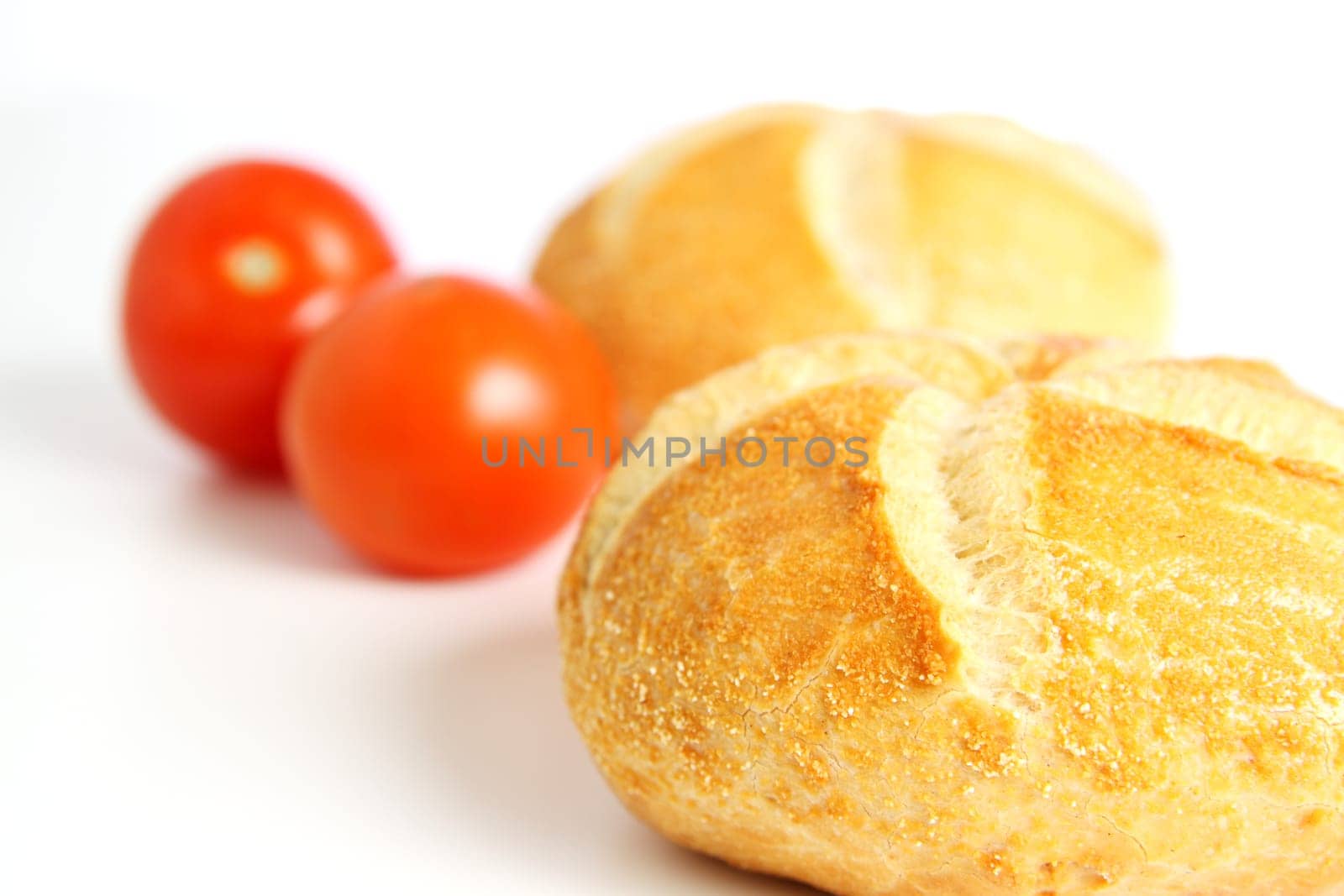 Bread roll with tomatoes