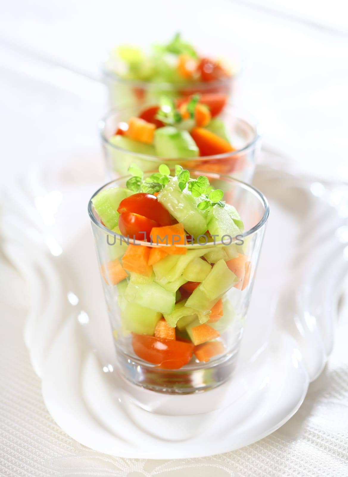 Three small salads