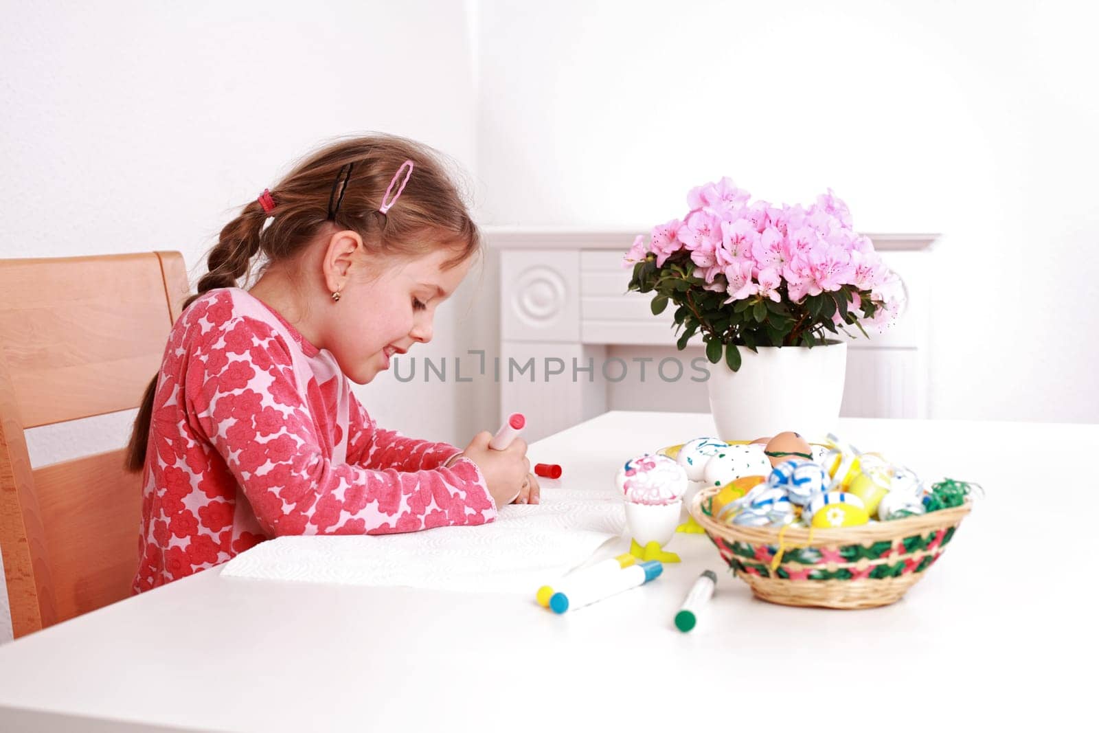 Painting Easter eggs