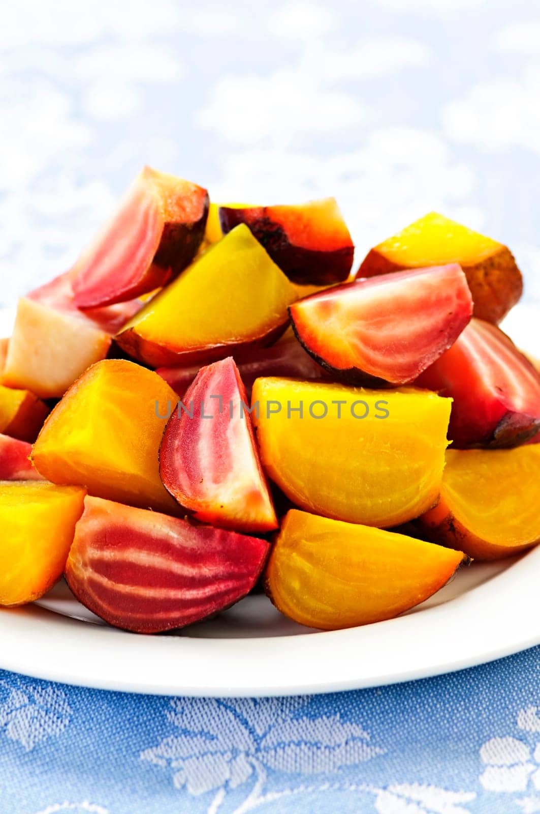Roasted red and golden beets