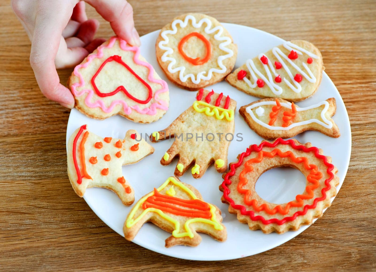 Plate of homemade cookies