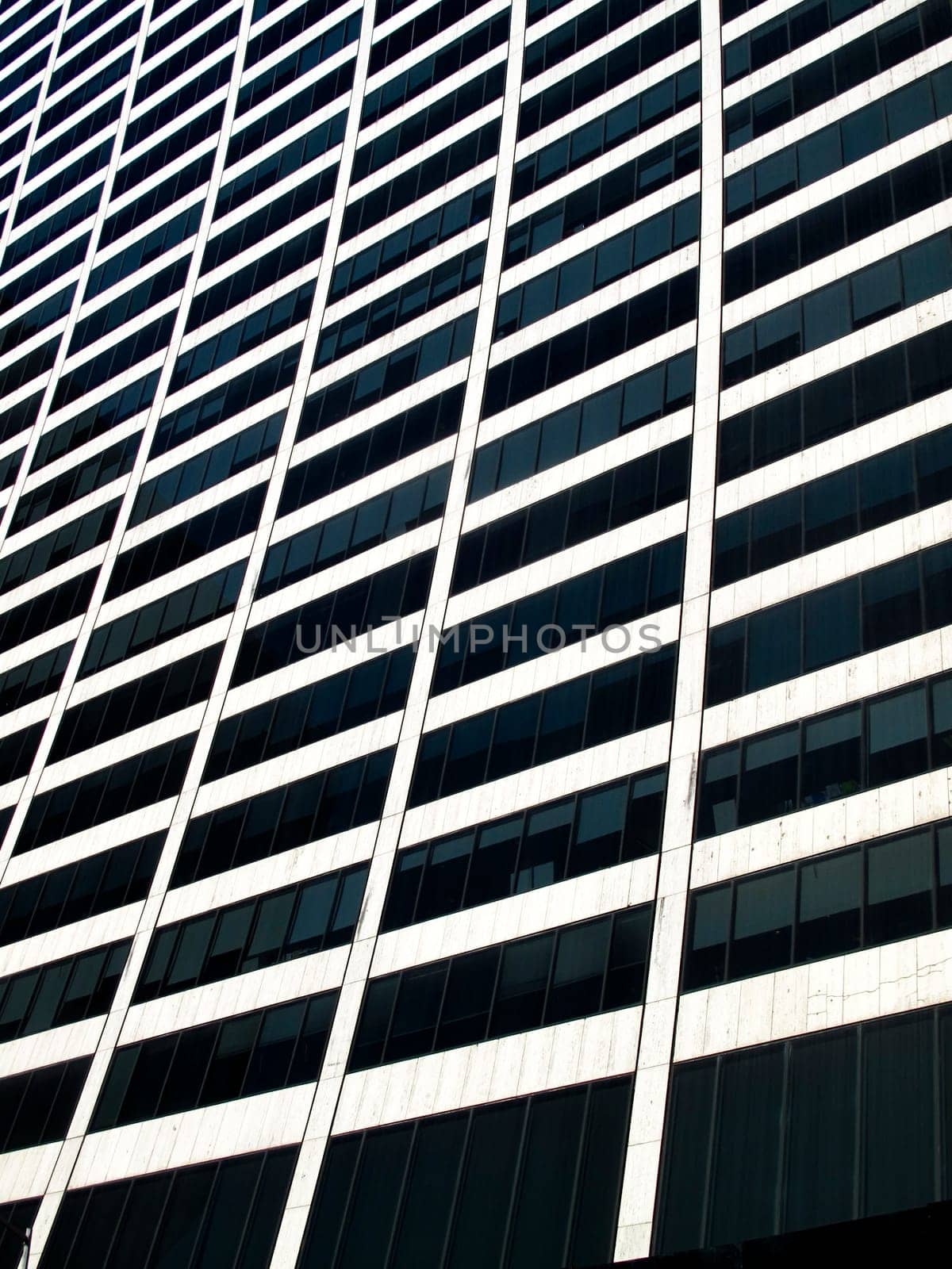 Side view of a modern city skyscraper
