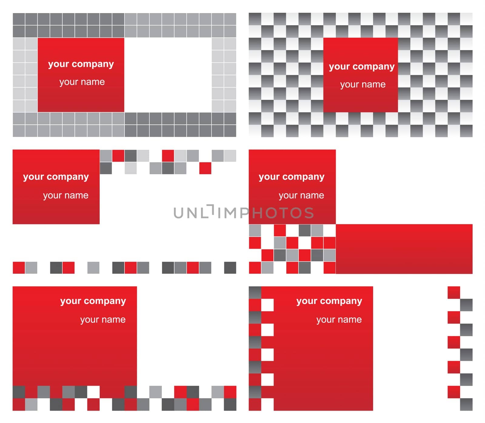 Six business cards
