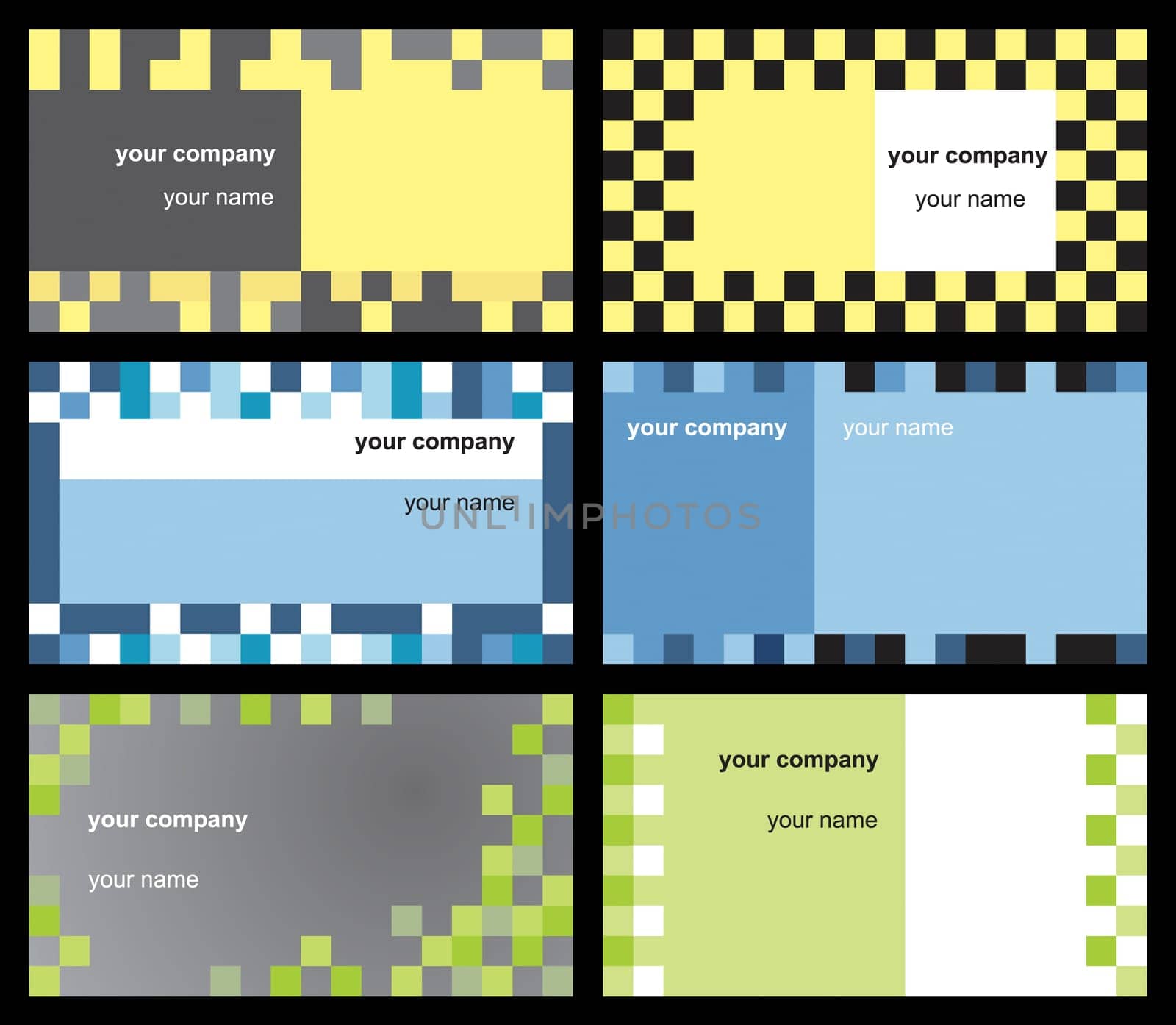 Six business cards