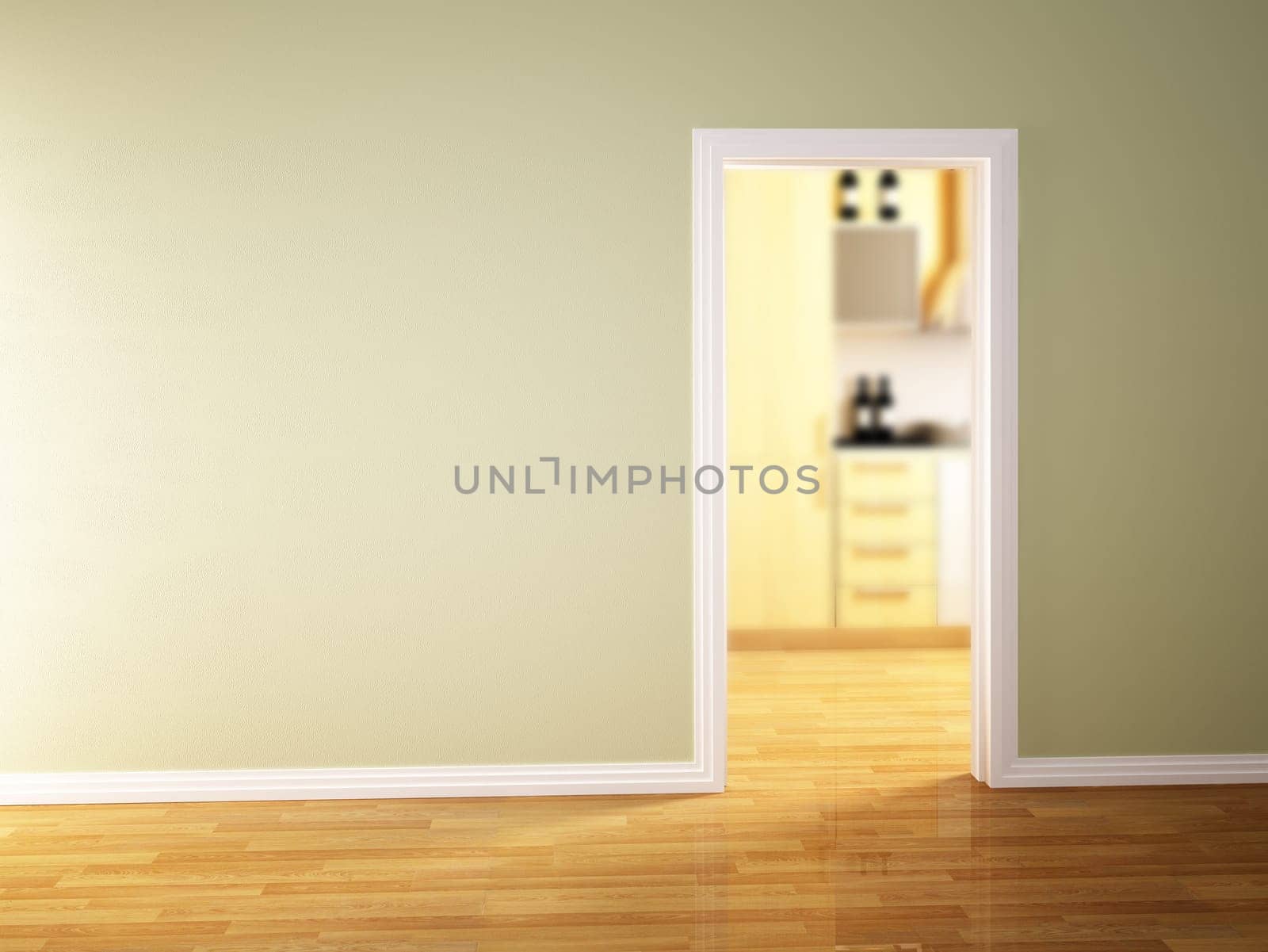 3d traditional interior house