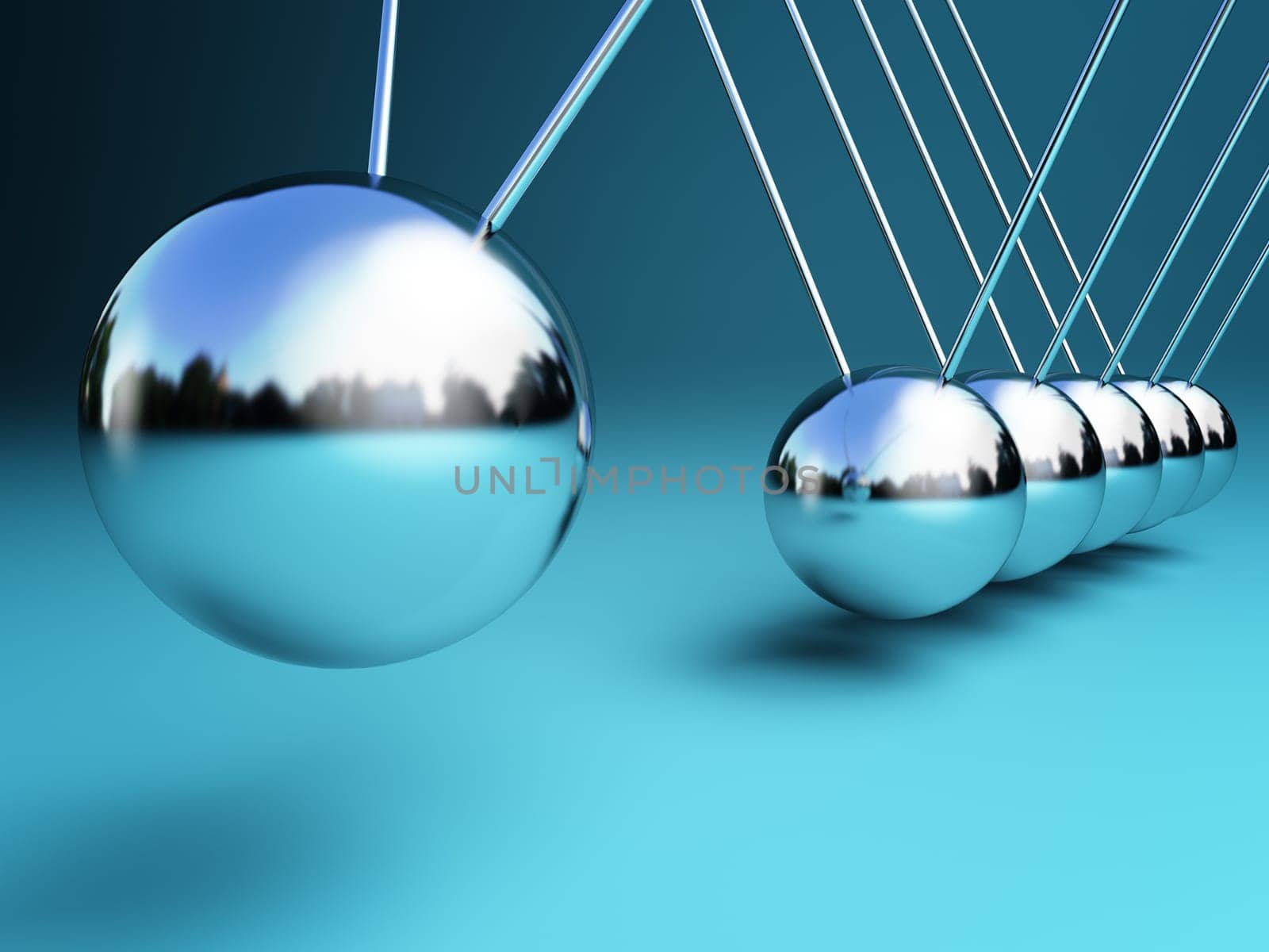 newton cradle 3d