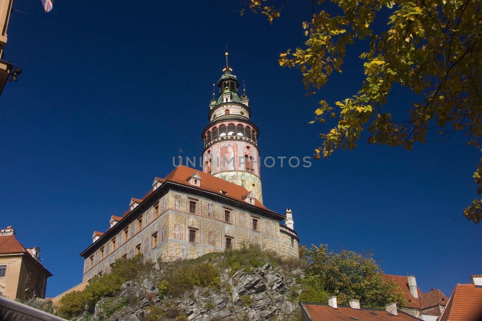 Chateau Tower in Cesky Krumlov, Czech Republic - UNESCO