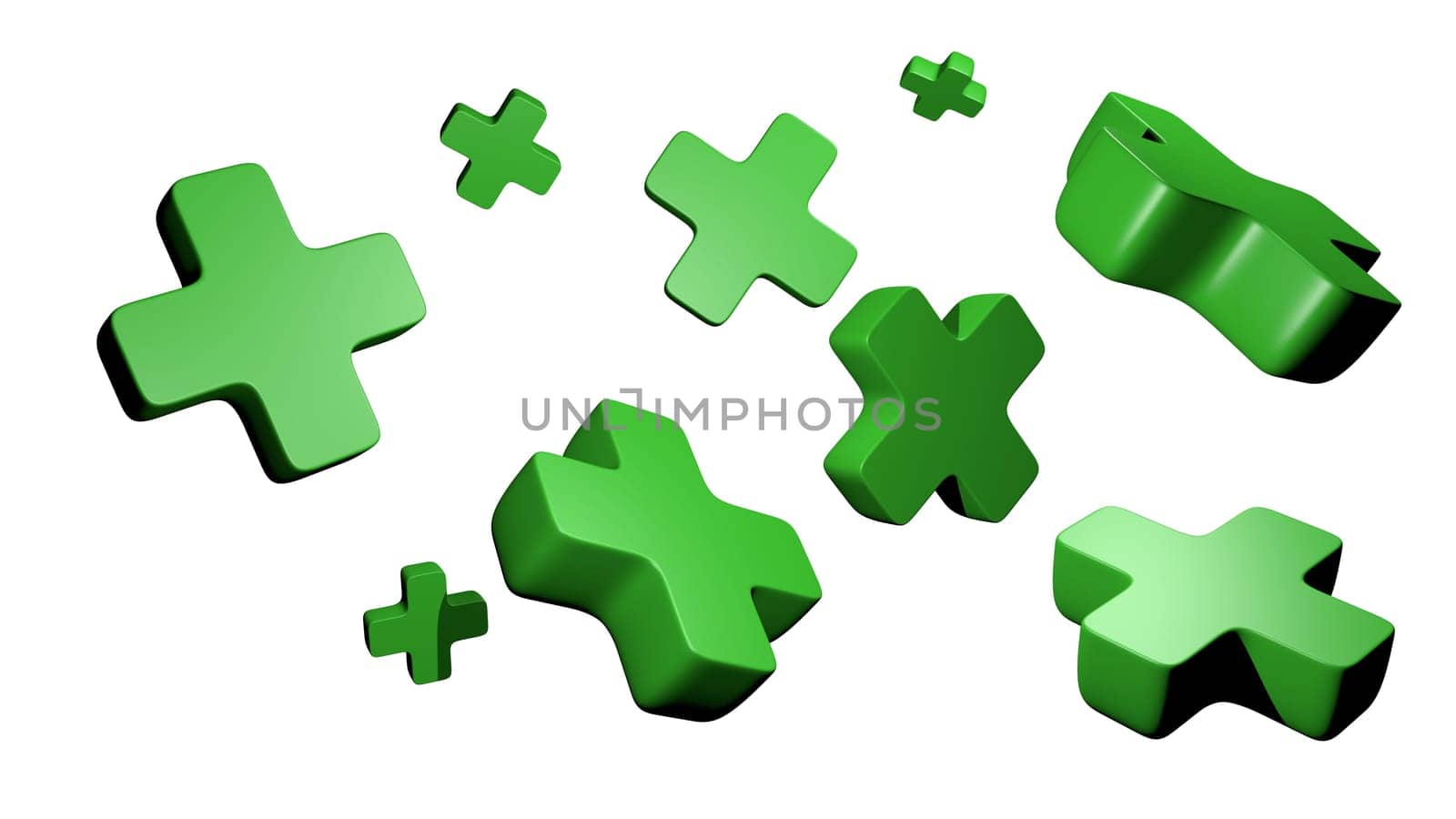 Green Crosses 3d