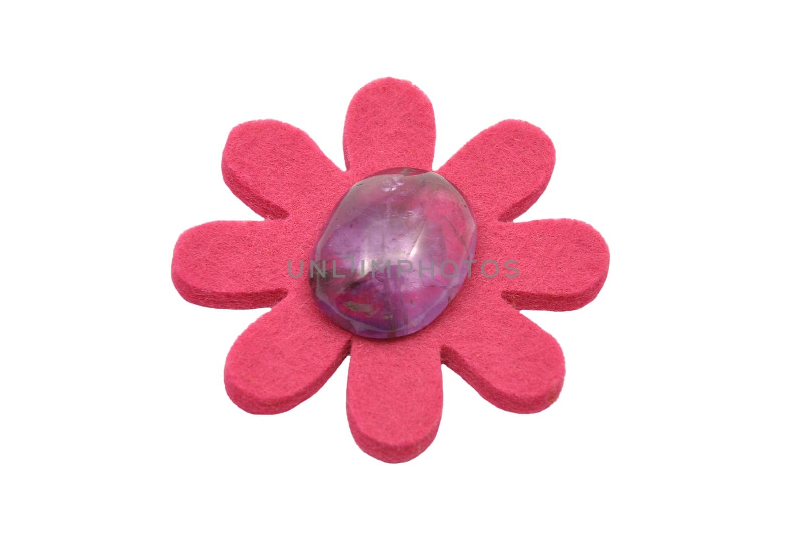 Amethyst on felt
