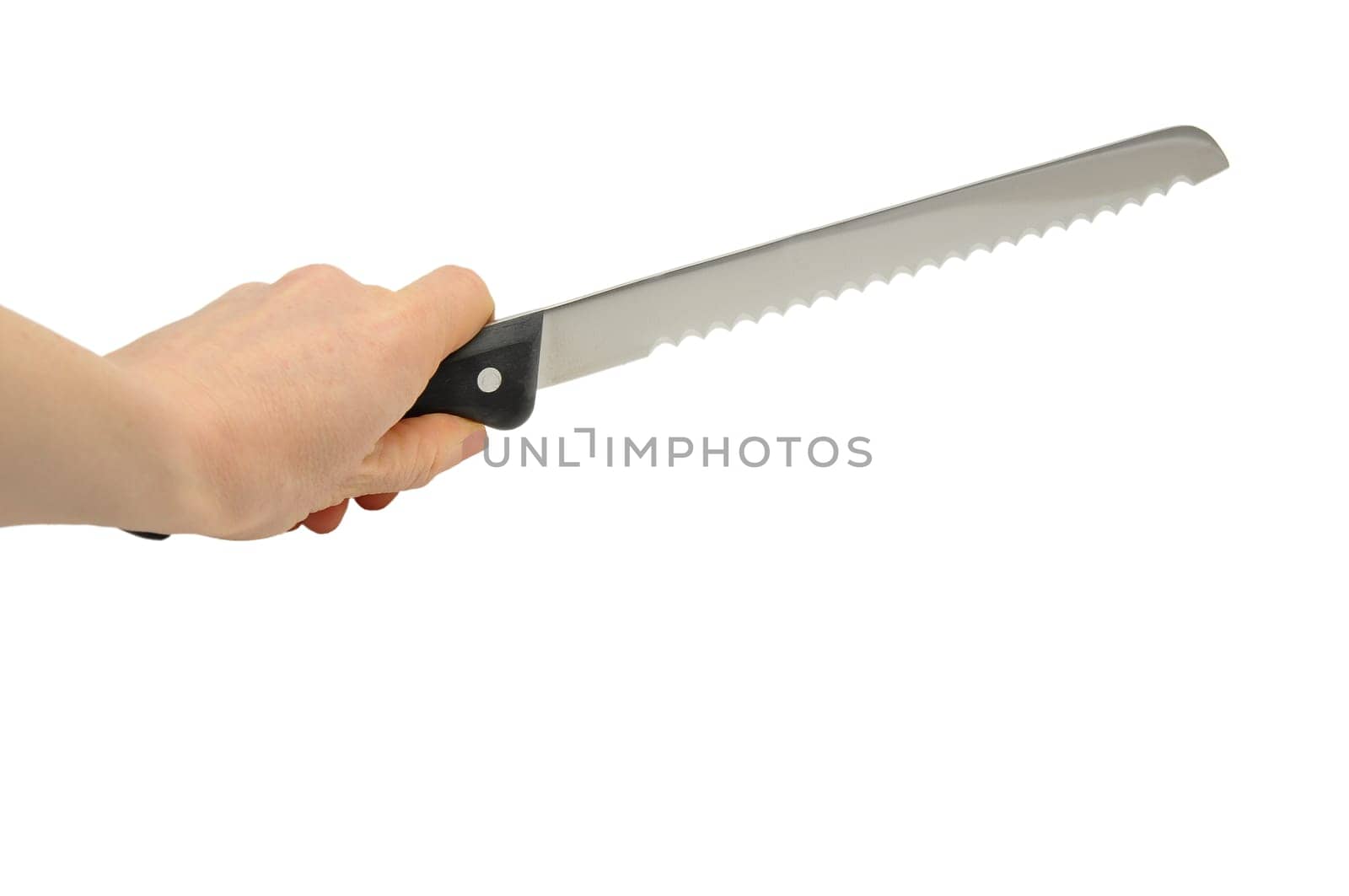 Bread knife with hand