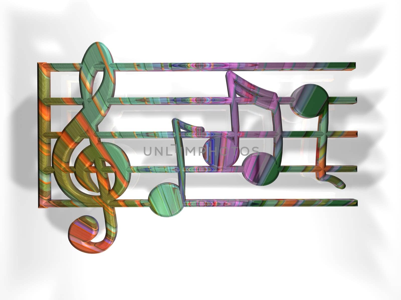 Clef - Notes - 3D