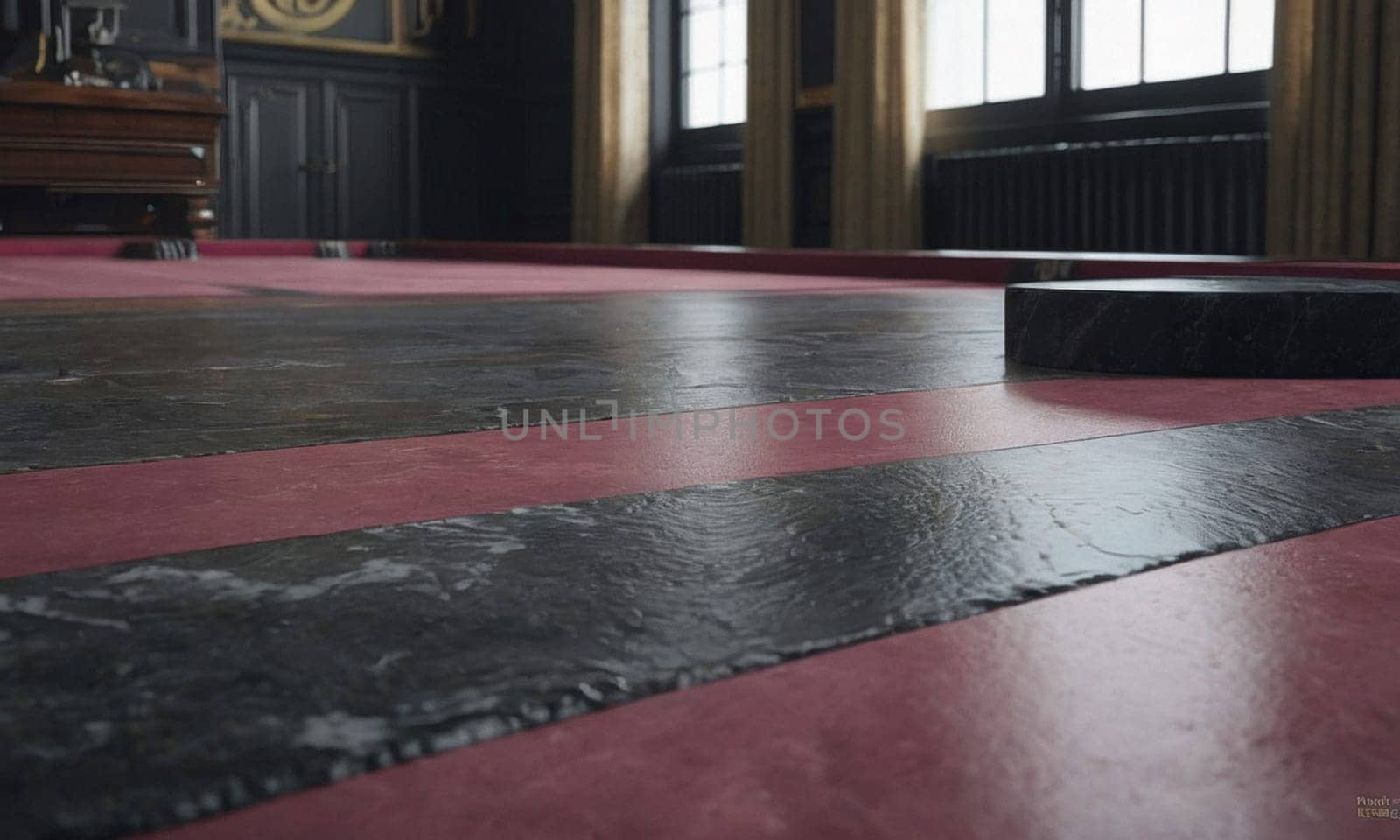 Professional design background with expensive black granite. Dark stone table by NeuroSky