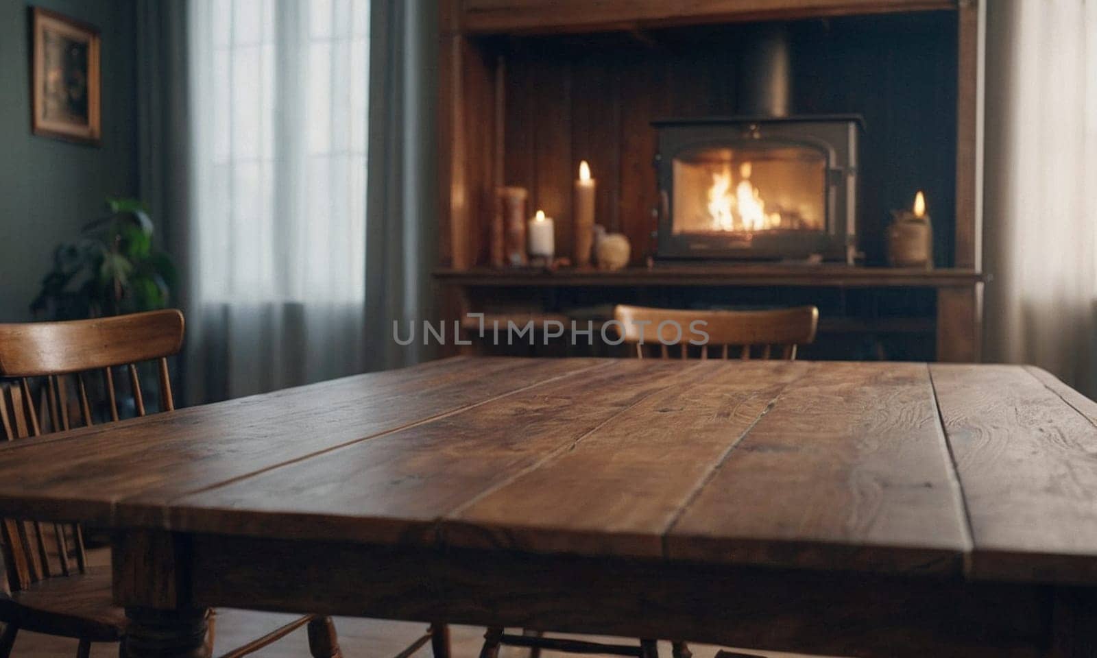 Professional design background with expensive wood. Dark wood table. High quality illustration