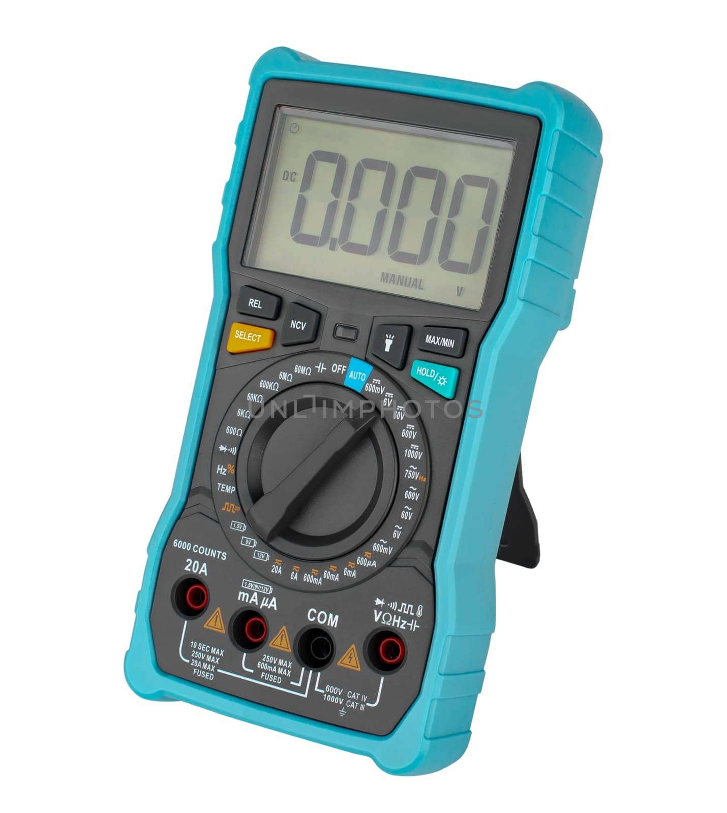 Multimeters, measuring instrument on white background in insulation