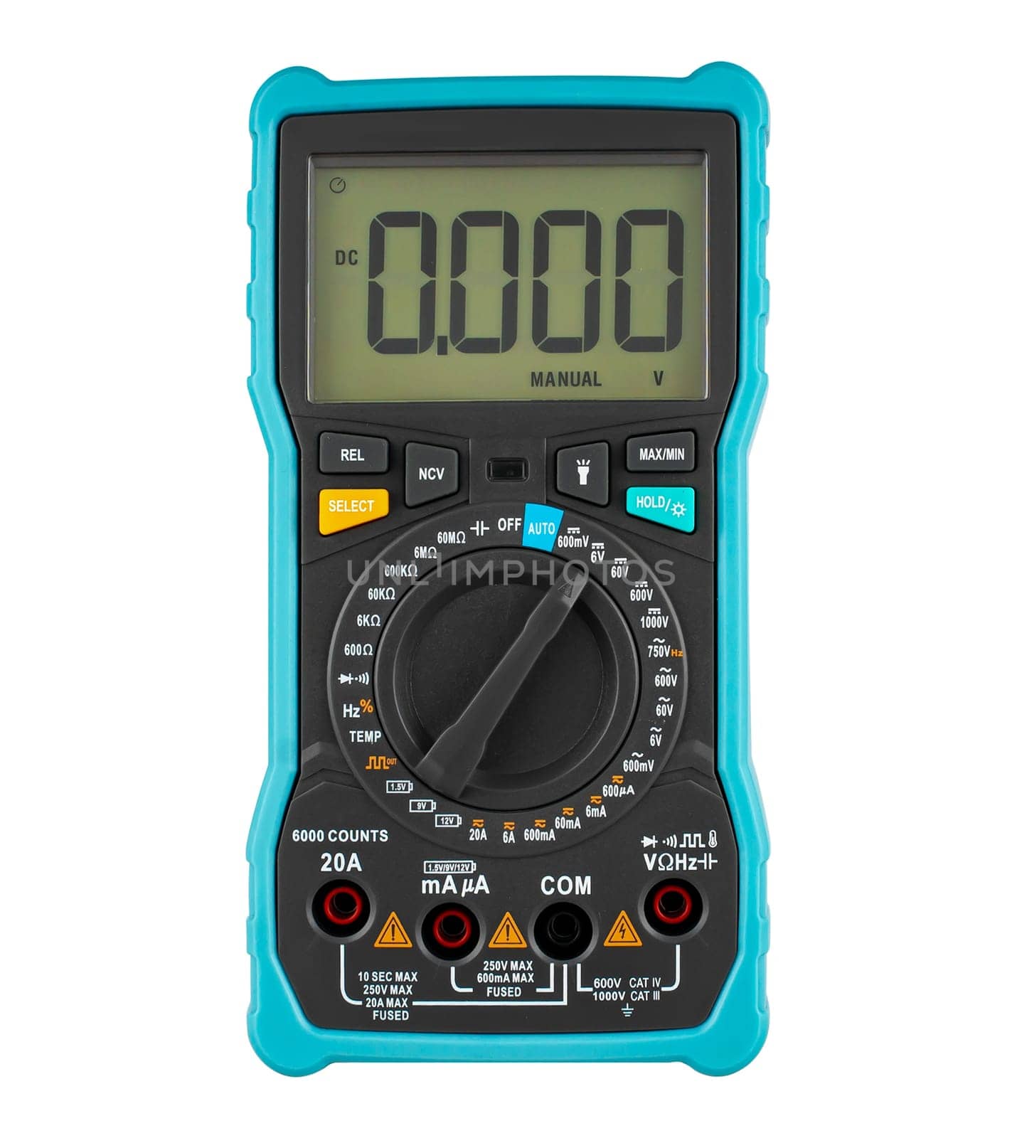 Multimeters, measuring instrument on white background in insulation